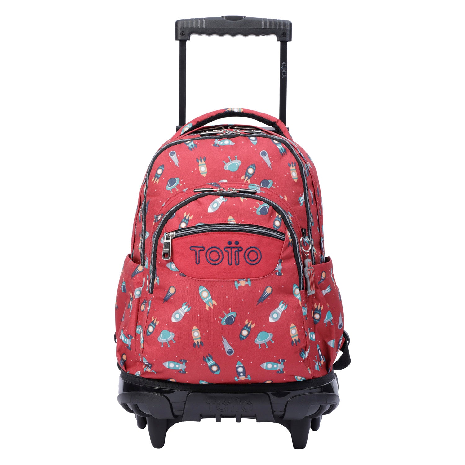 Mochila escolar con ruedas estampado rocas - Renglones