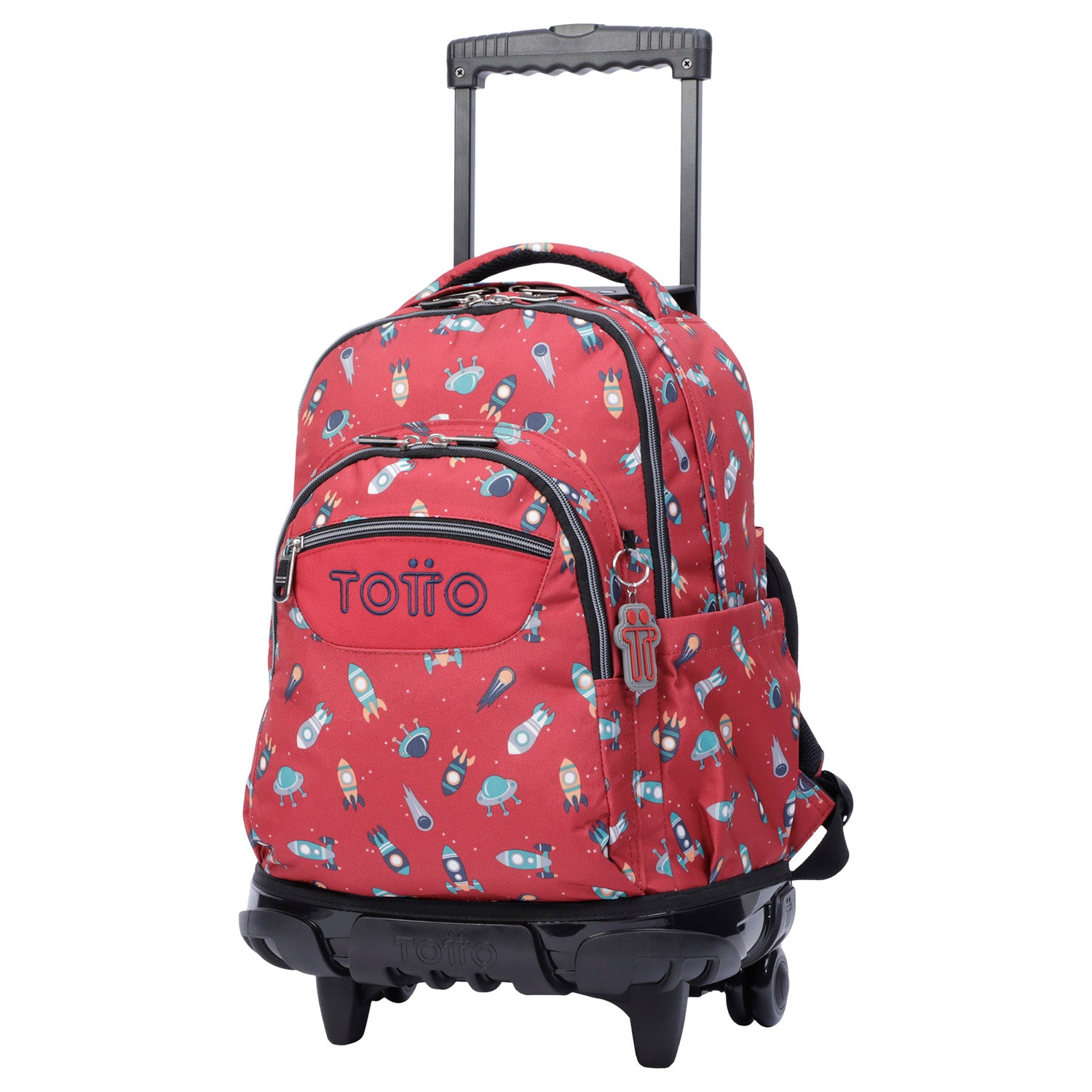 Mochila escolar con ruedas estampado rocas - Renglones
