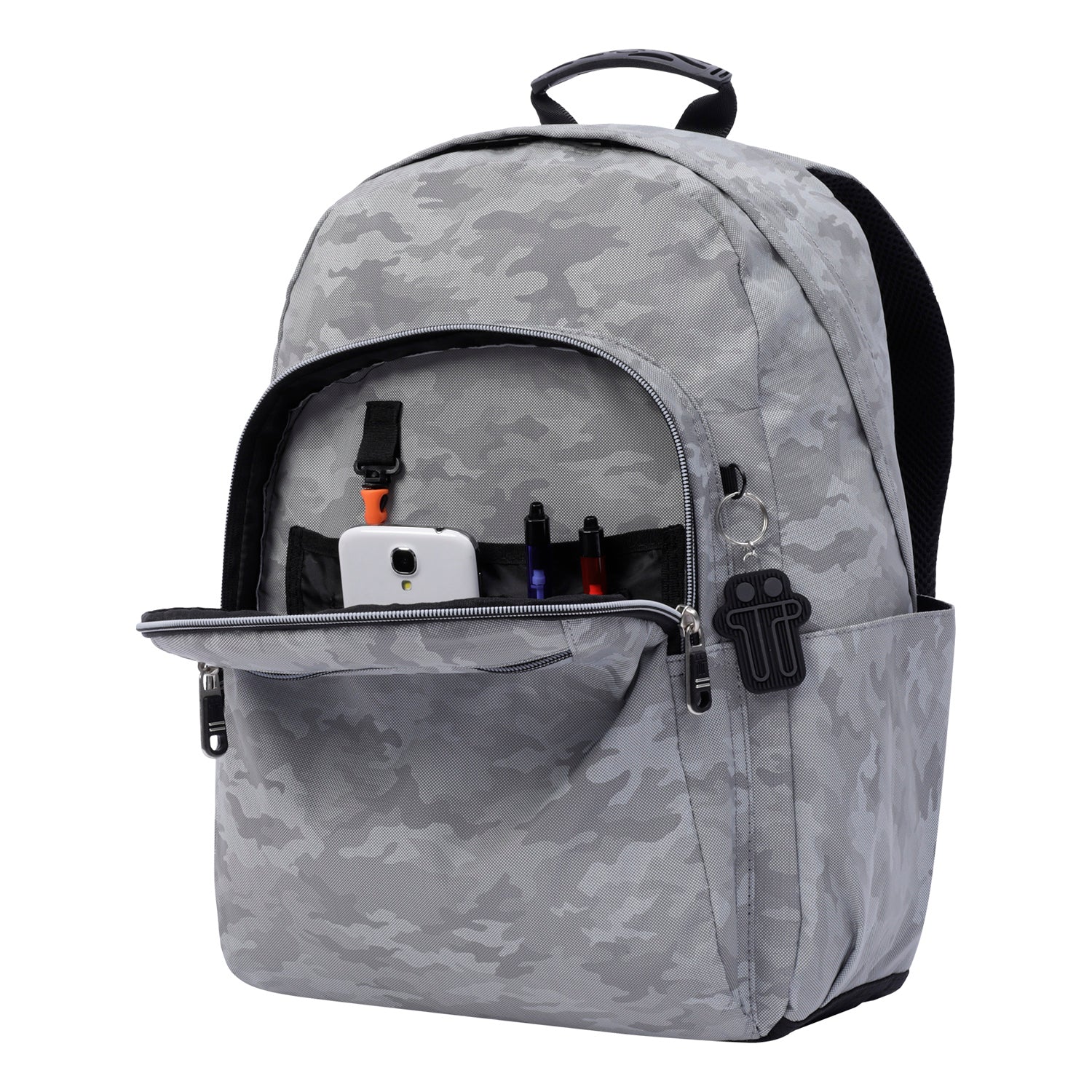 Mochila escolar para portátil 14 morado camuflaje - Acuarel