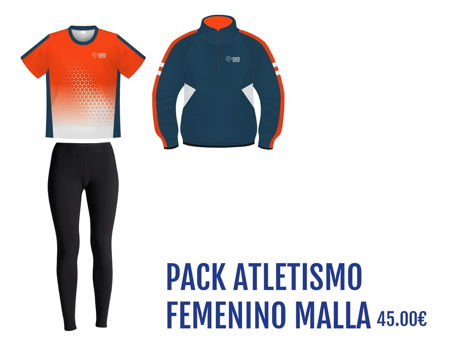 PACK ATLETISMO FEMENINO MALLA (por encargo)