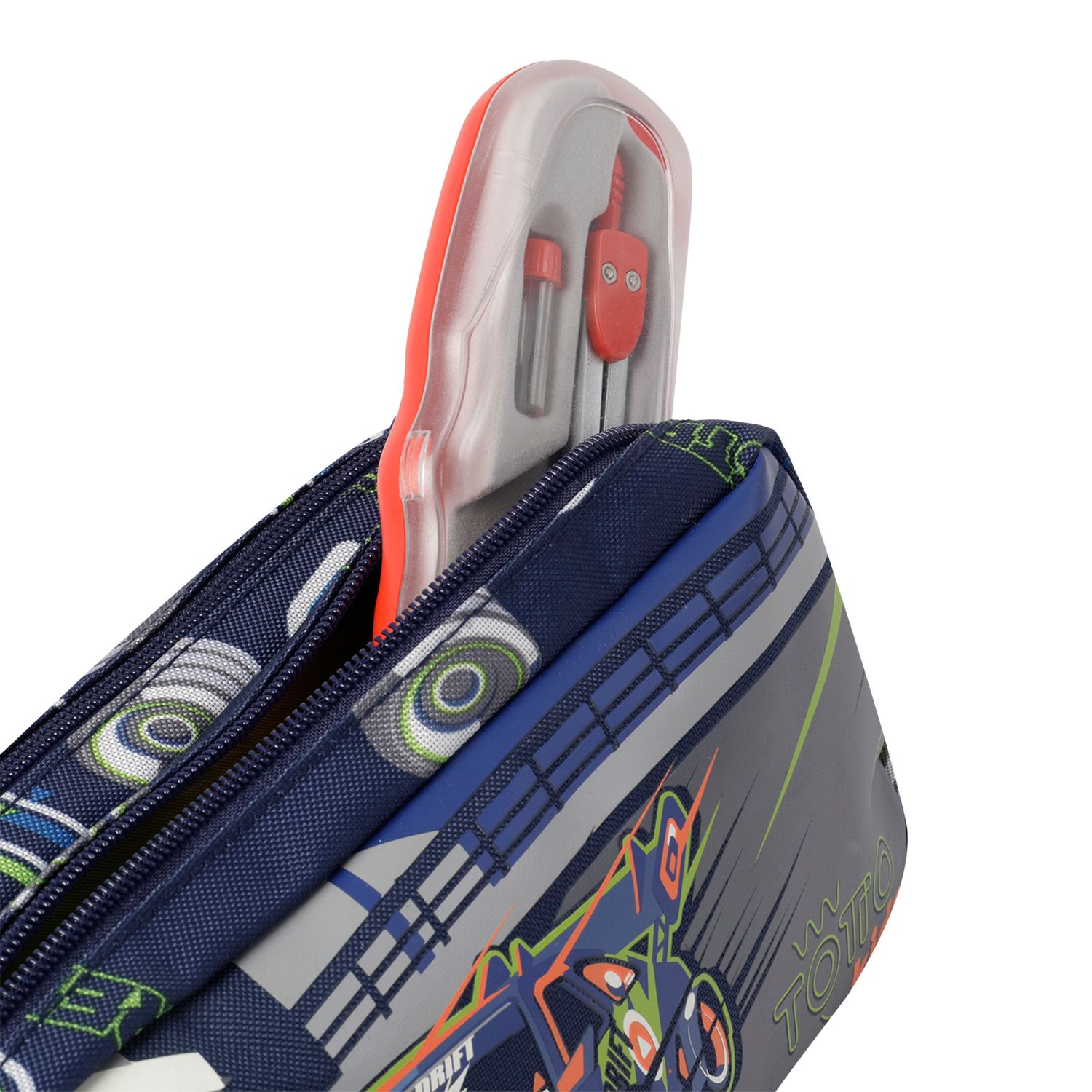 Estuche escolar dos compartimentos - Drifter