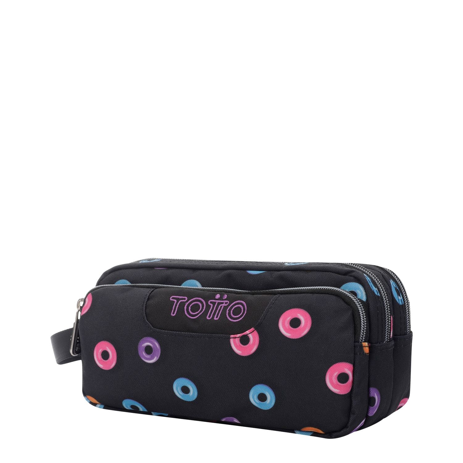 Estuche escolar tres compartimentos donuts - Agapec