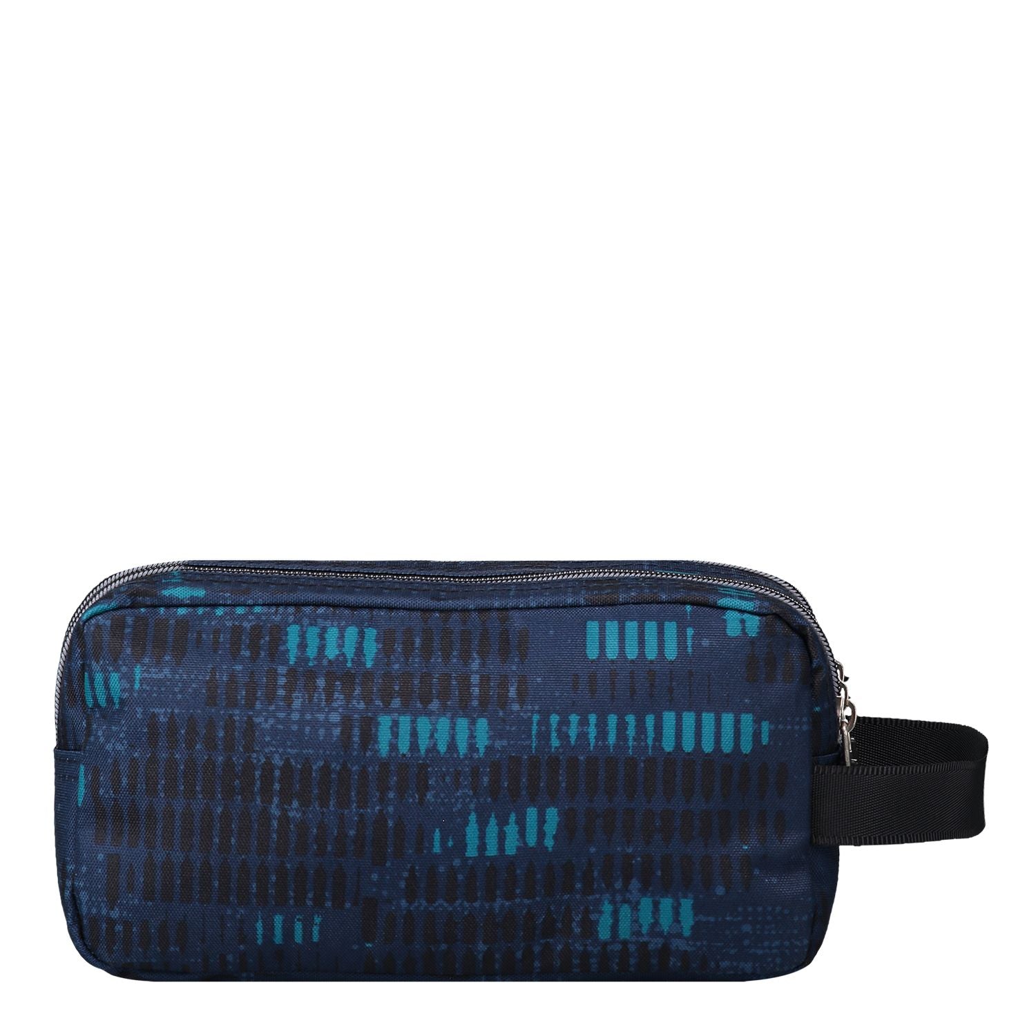 Estuche escolar tres compartimentos azul jaspeado - Agapec