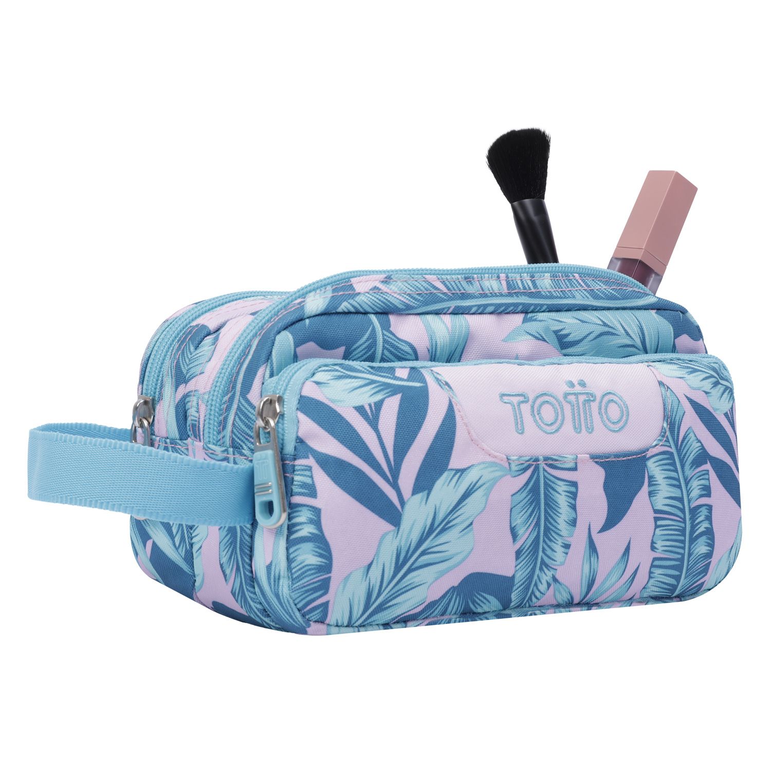 Estuche escolar tres compartimentos plantas tropicales - Agapec