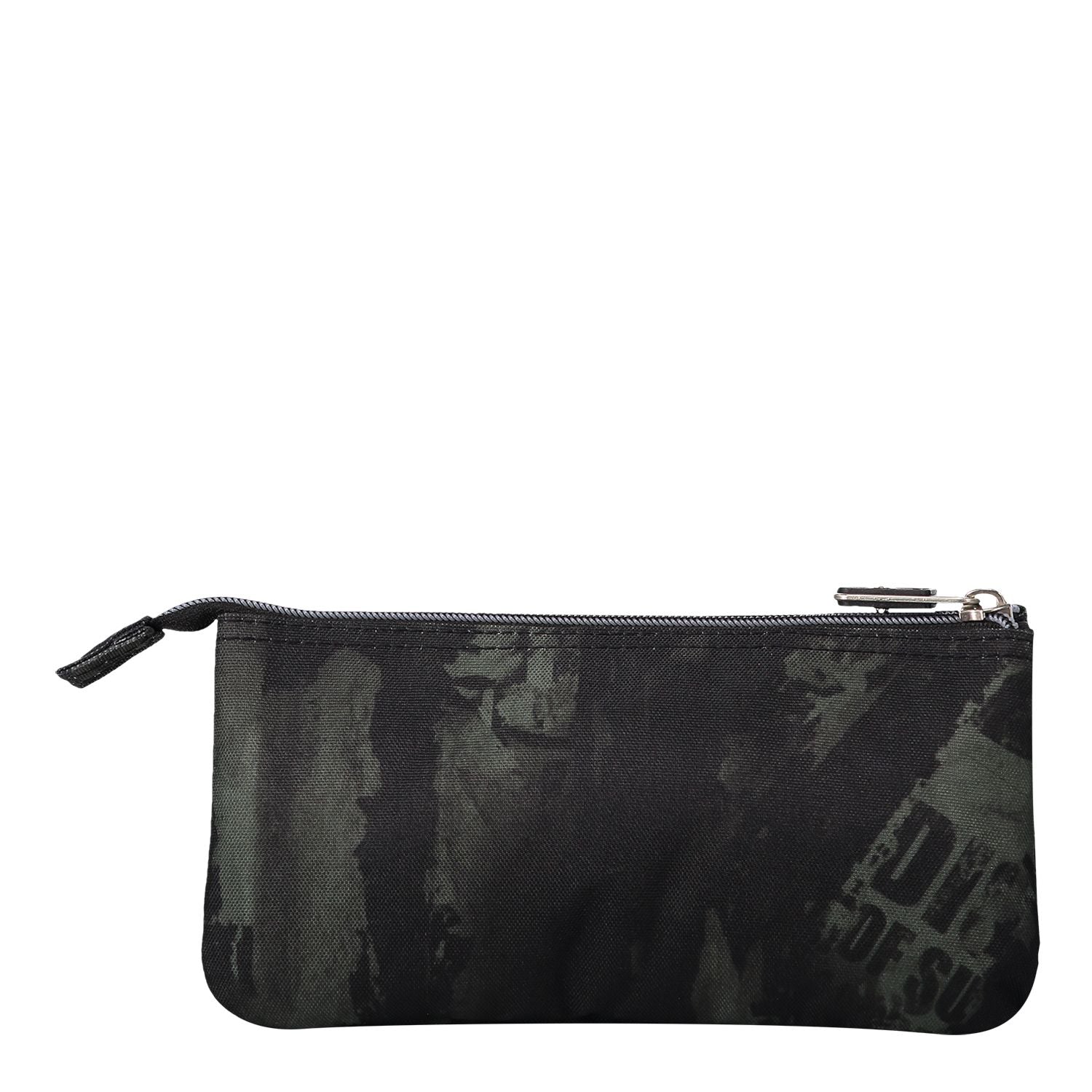 Estuche escolar tres compartimentos gris y negro - Tablero