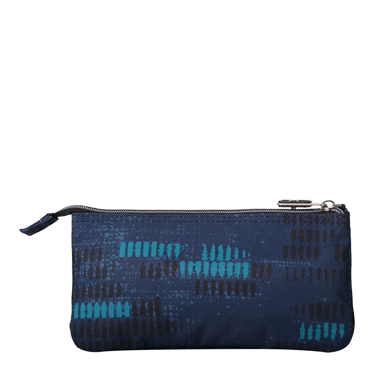 Estuche escolar tres compartimentos azul jaspeado - Tablero