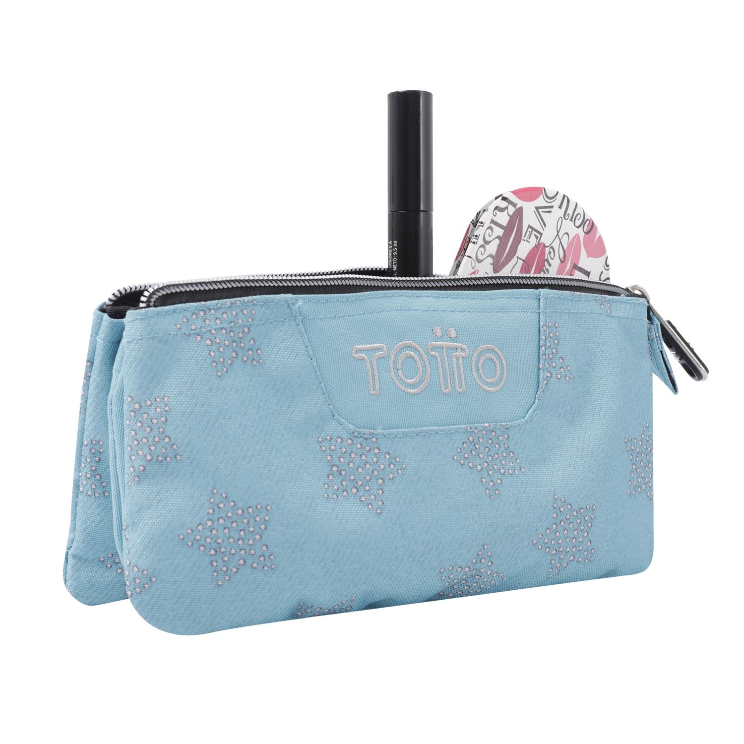Estuche escolar tres compartimentos azul y estrellas - Tablero