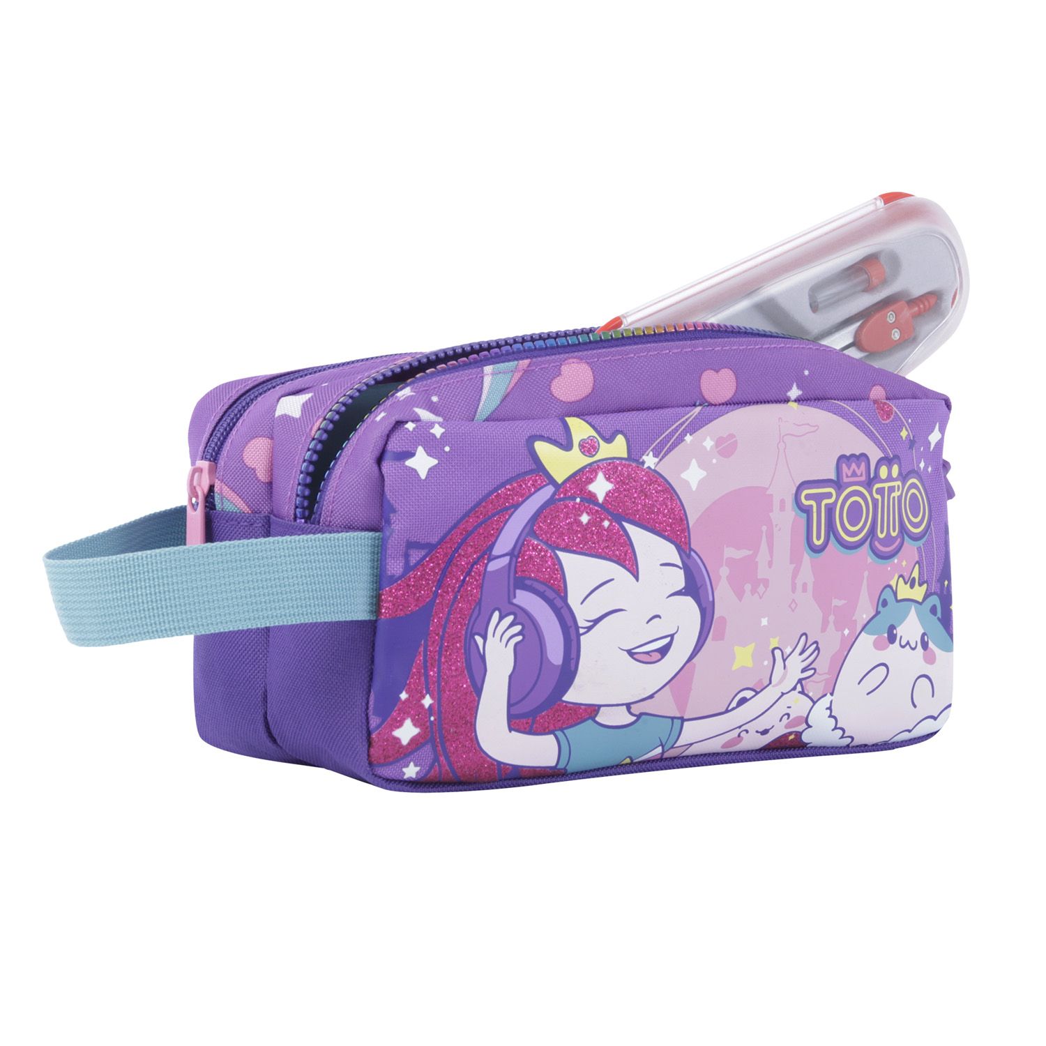 Estuche escolar dos compartimentos - Lena