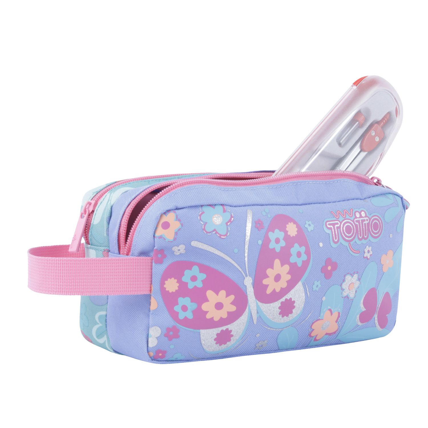 Estuche escolar dos compartimentos - Magic Garden