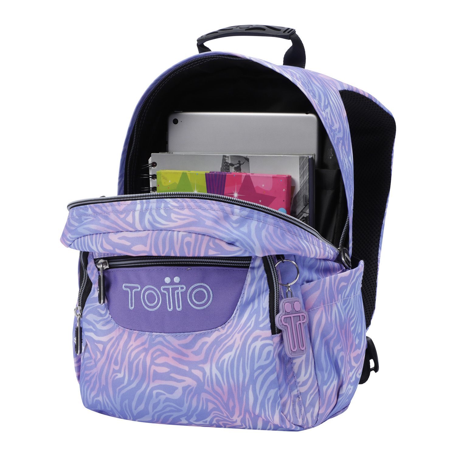 Mochila escolar morado cebra - Tempera