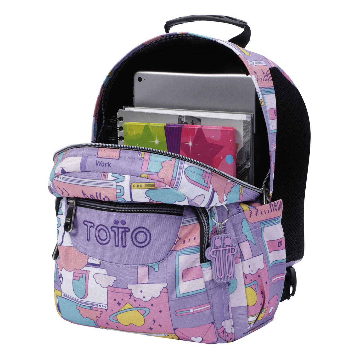 Mochila escolar morado ciber - Tempera