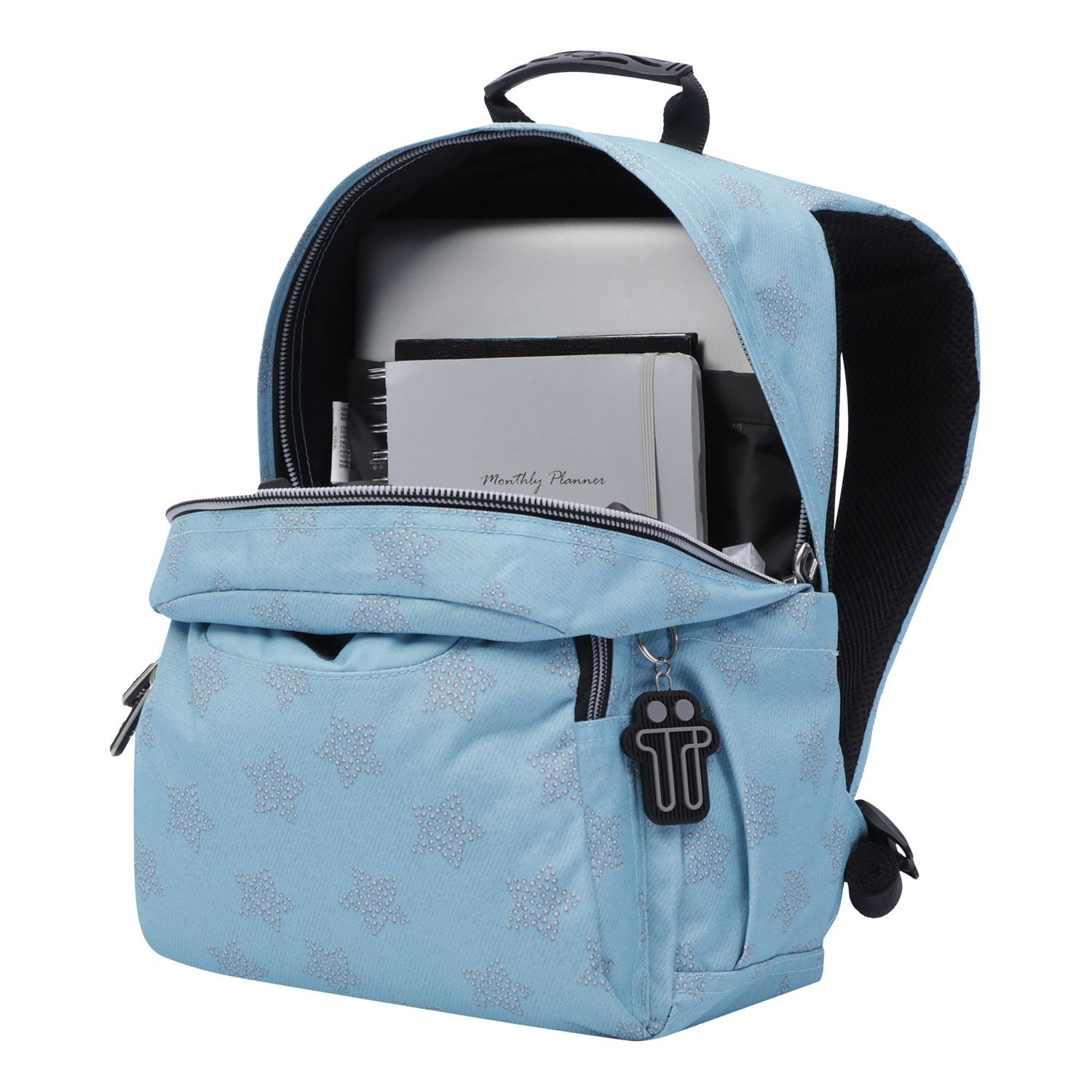 Mochila escolar azul y estrellas - Gommas