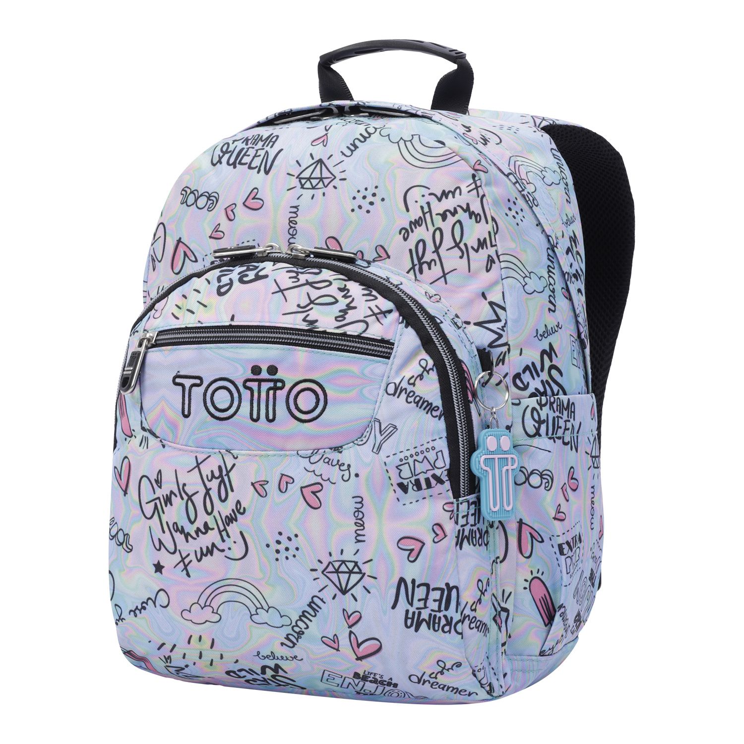 Mochila escolar rainbow party - Gommas