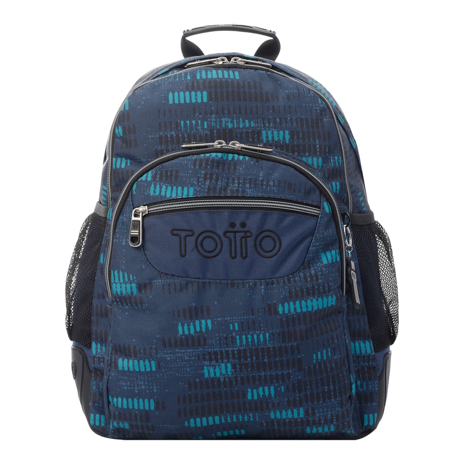 Mochila escolar azul jaspeado - Crayoles