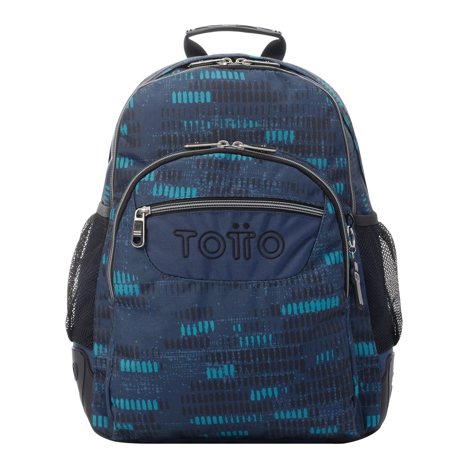 Mochila escolar azul jaspeado - Crayoles