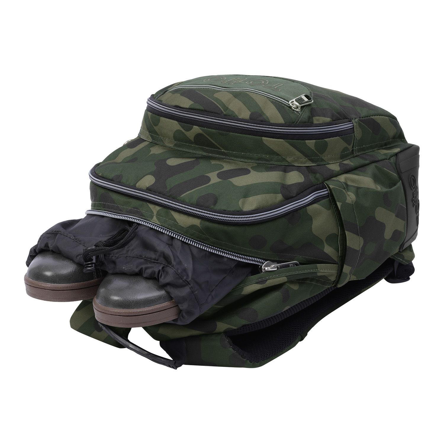 Mochila escolar verde militar - Crayoles