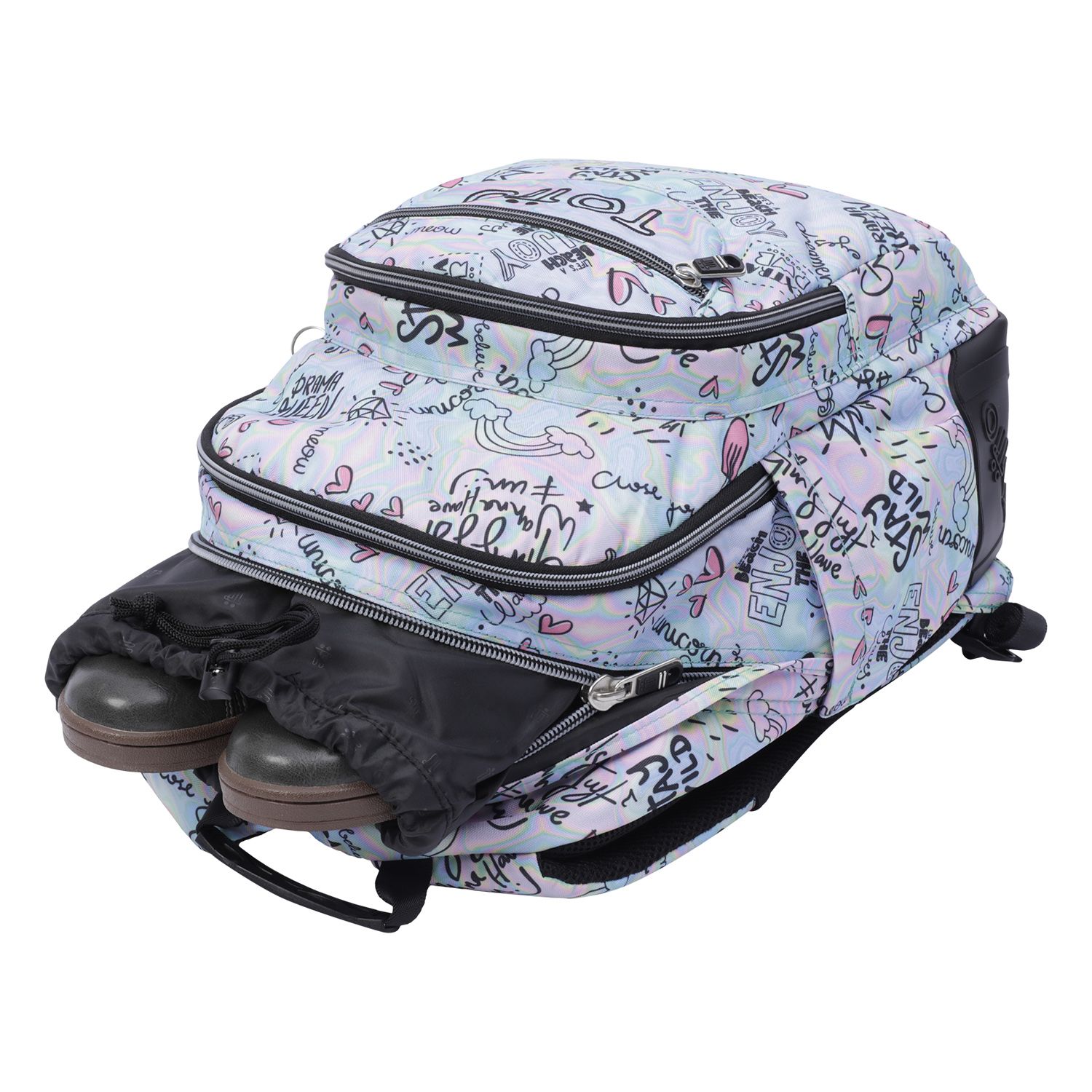 Mochila escolar rainbow party - Crayoles