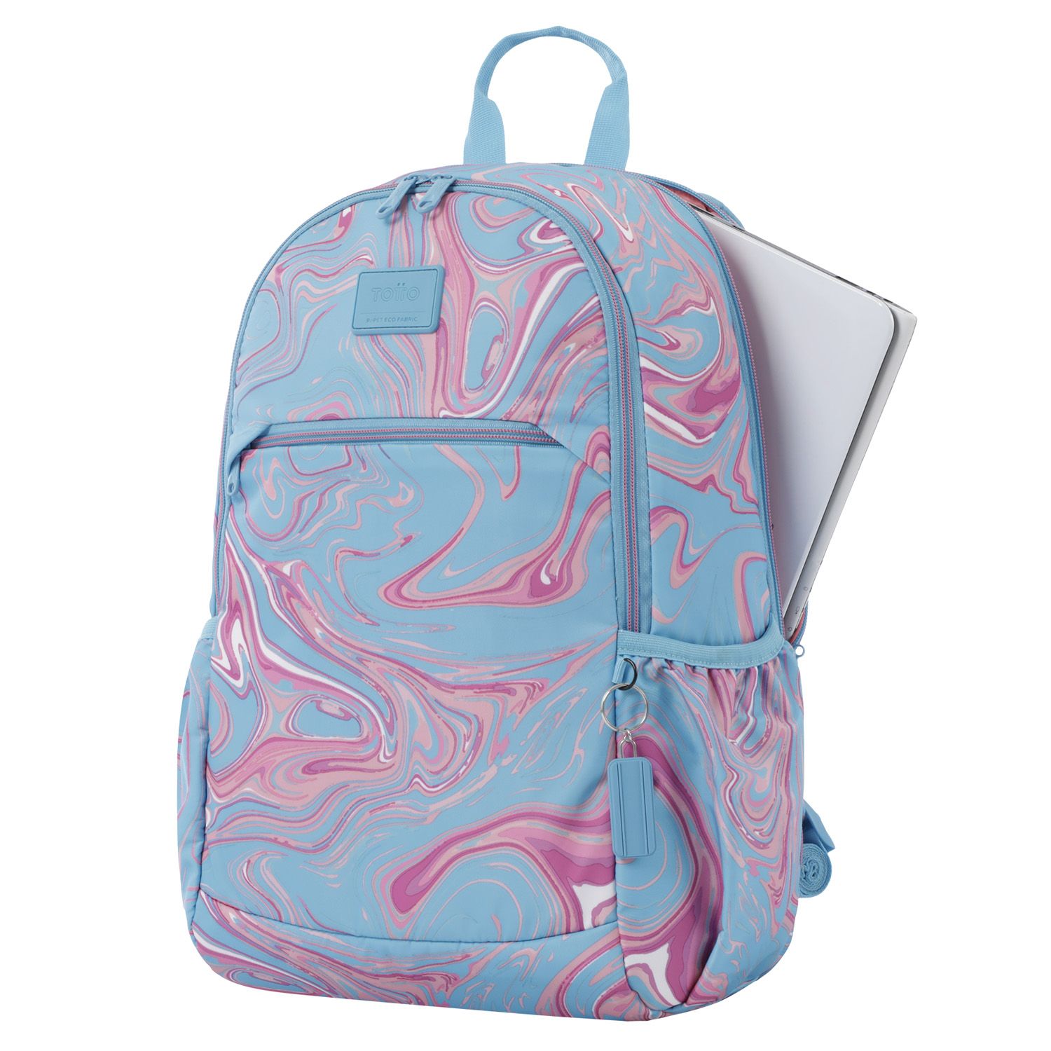 Mochila Eco-friendly estampado verde y rosa - Tracer 2