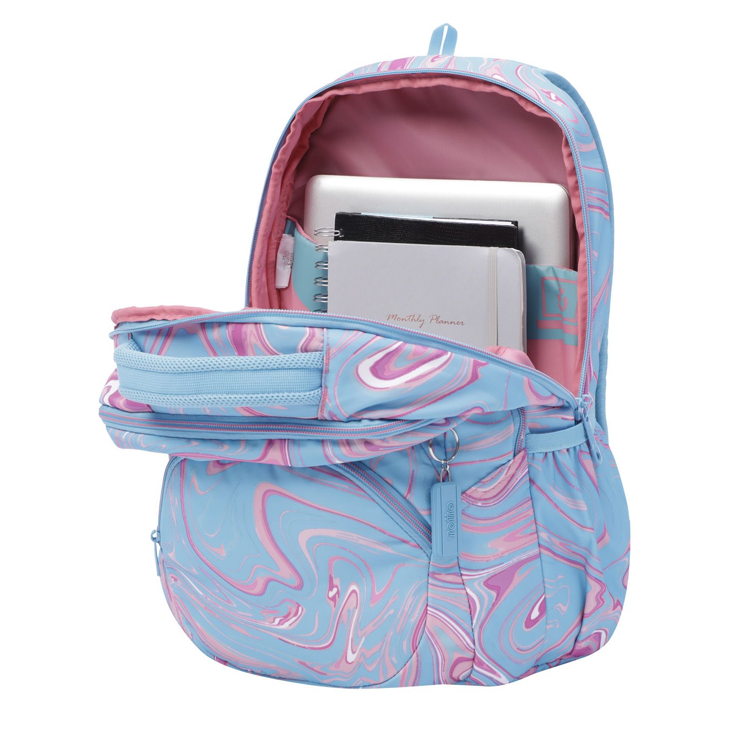 Mochila Eco-Friendly estampado verde y rosa - Tracer 4