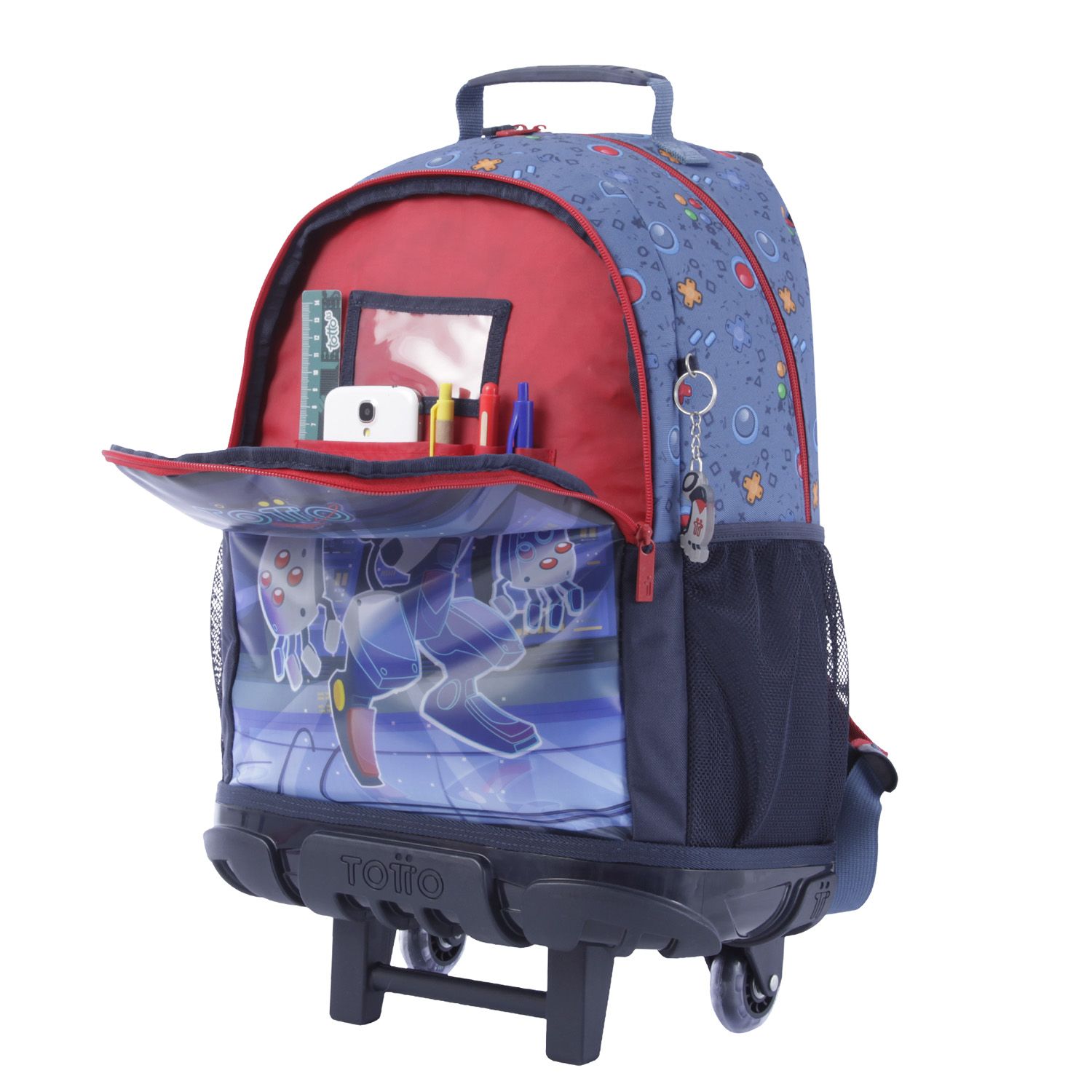 Mochila escolar grande 3 ruedas - Atlas