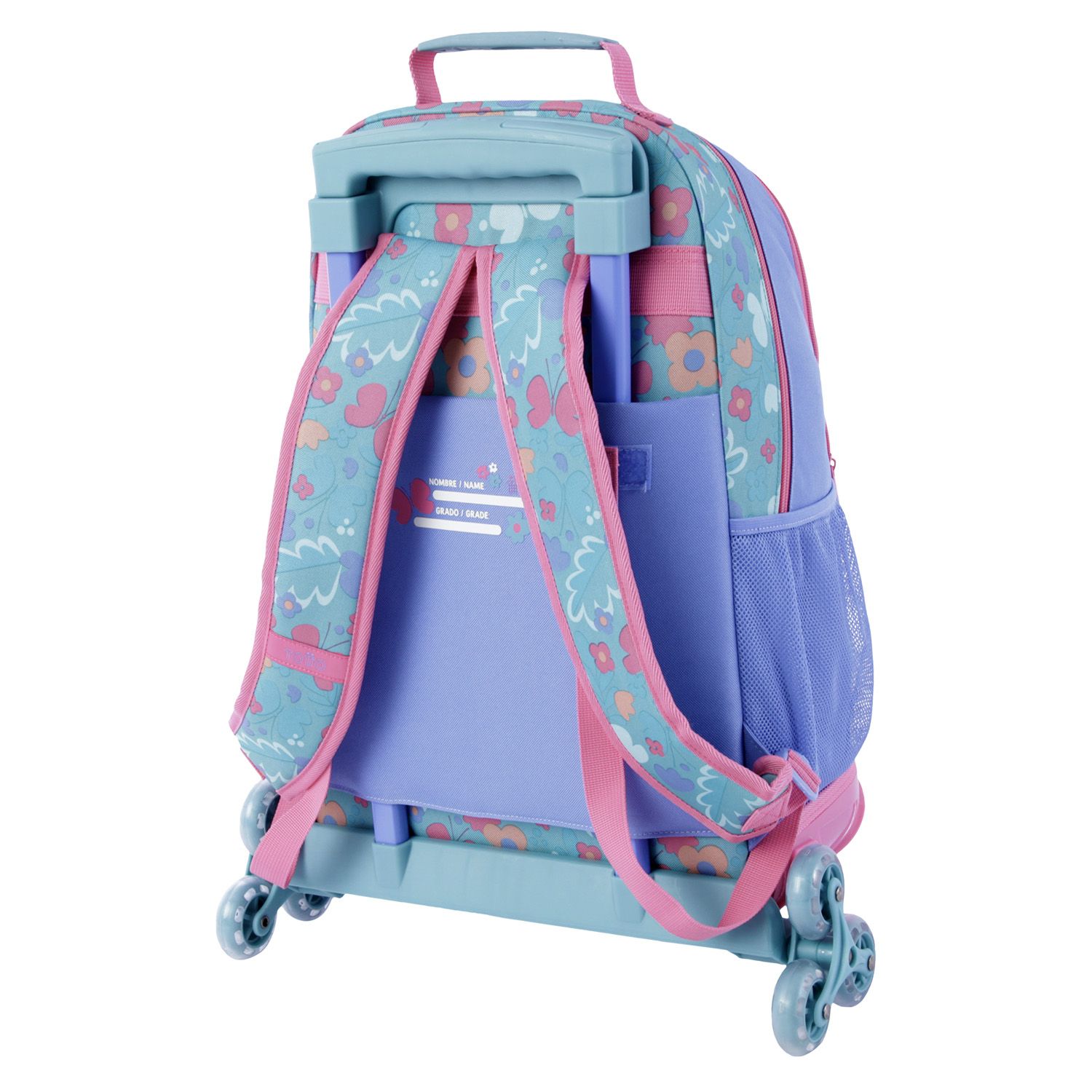 Mochila escolar grande 3 ruedas - Magic Garden