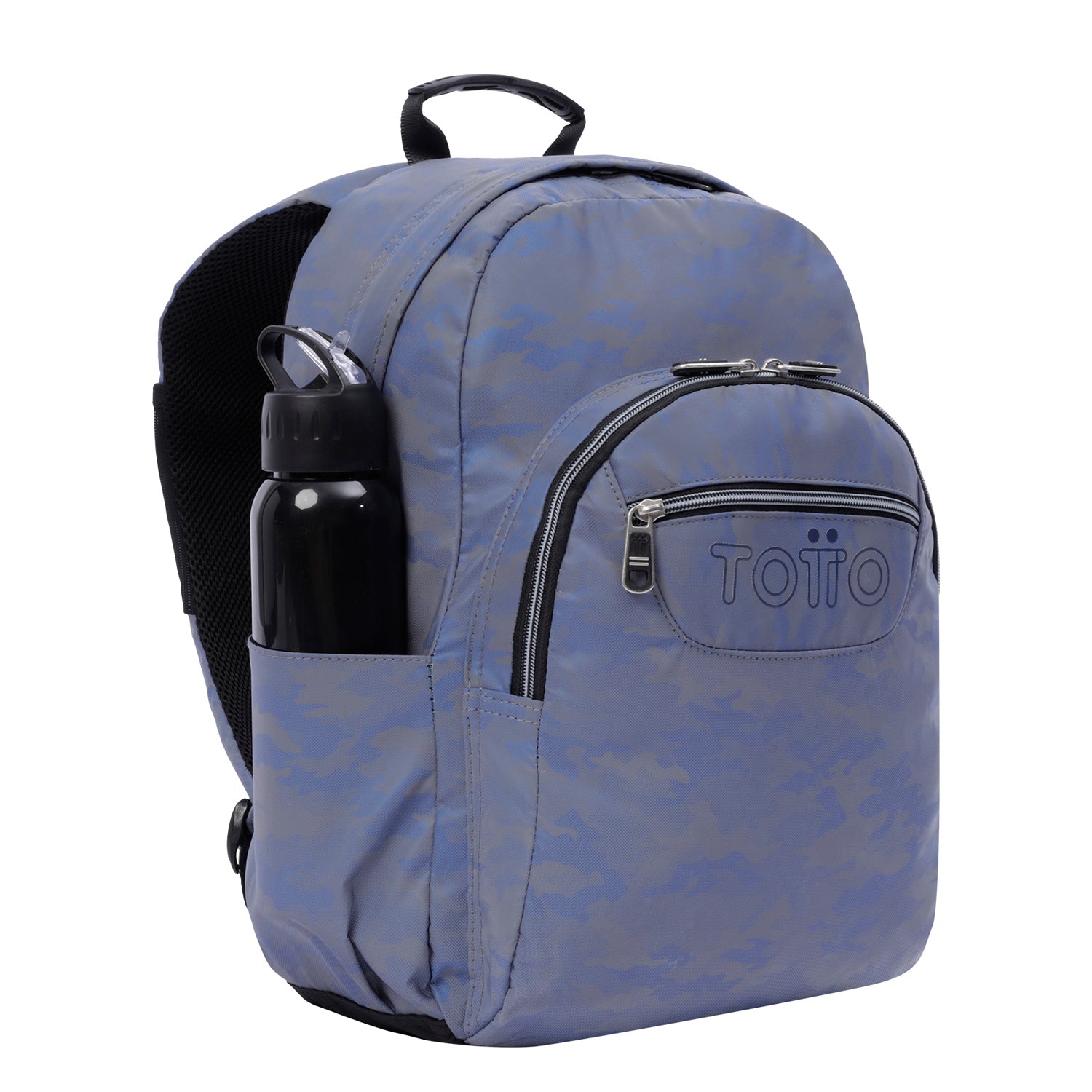 Mochila escolar para portátil 14 morado camuflaje - Acuarel